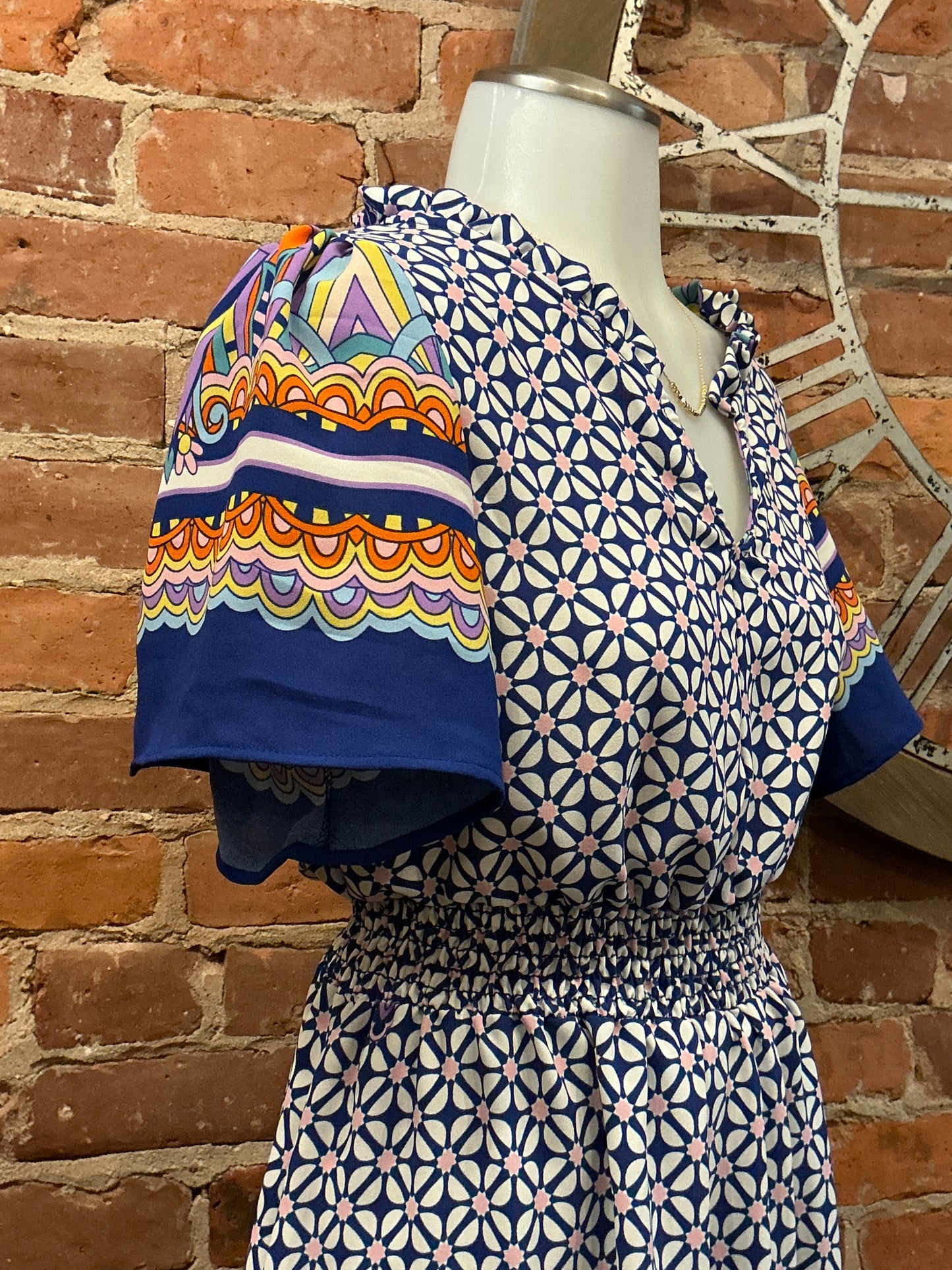 Mocked Waist Maxi Fun Dress