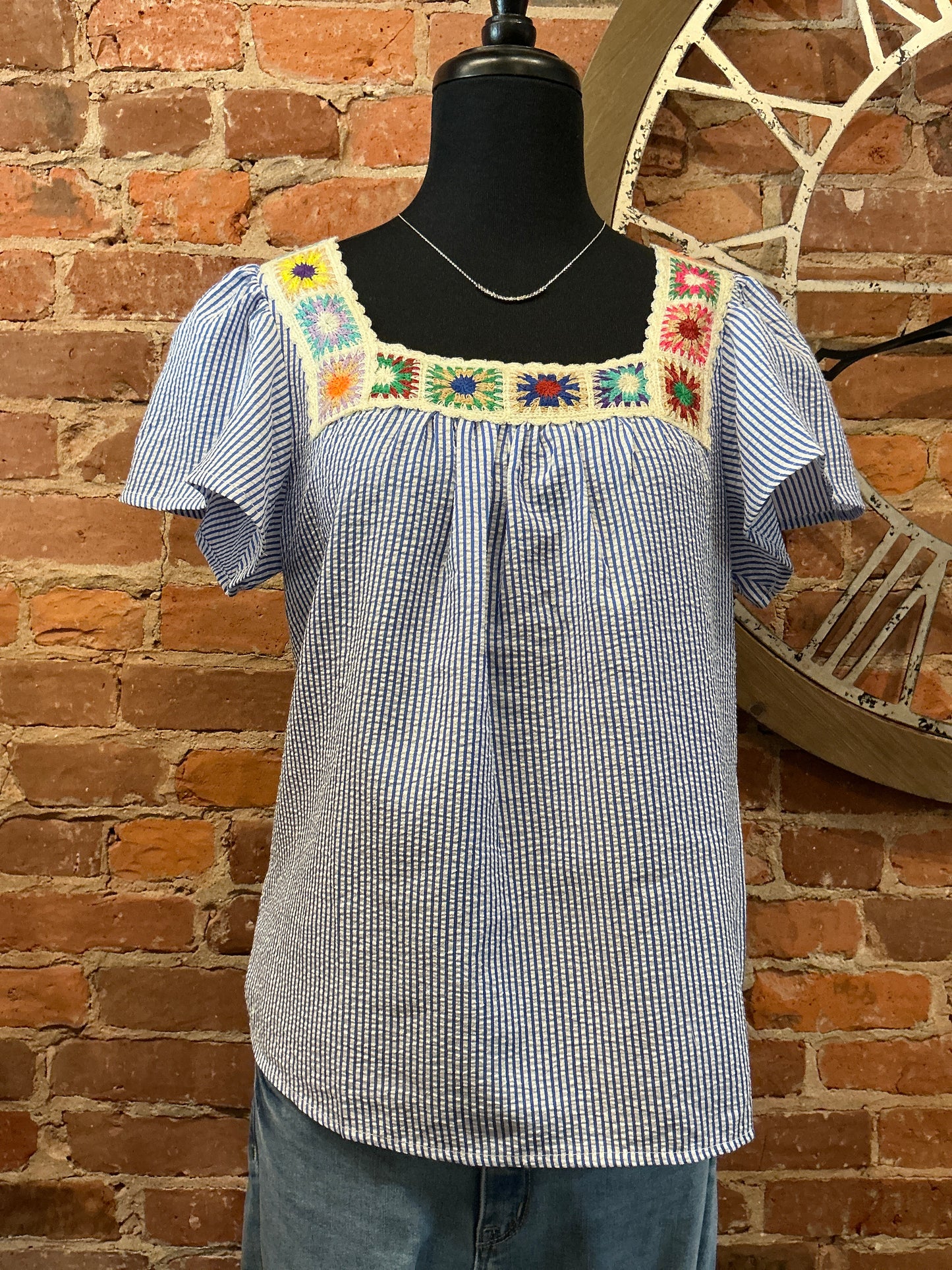Boho Detail Ruffle Top