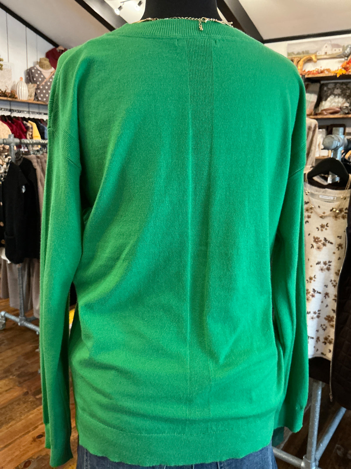 Crew Neck Sweater Kelly Green