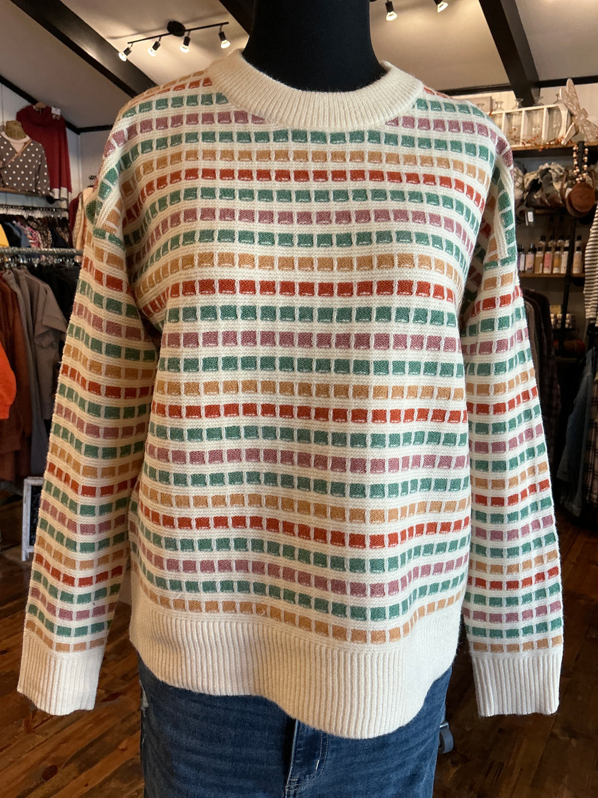 Mosaic Knit Sweater