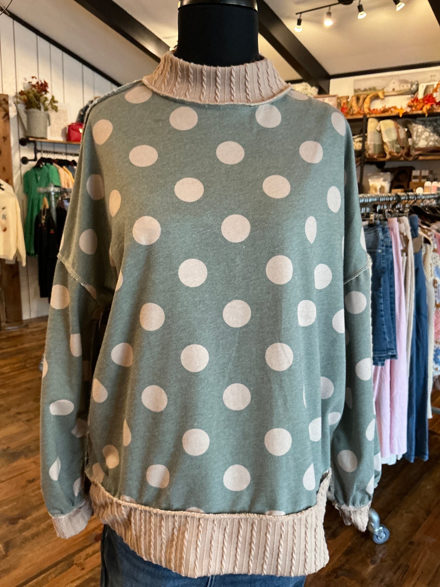 Large Polka Dot Top