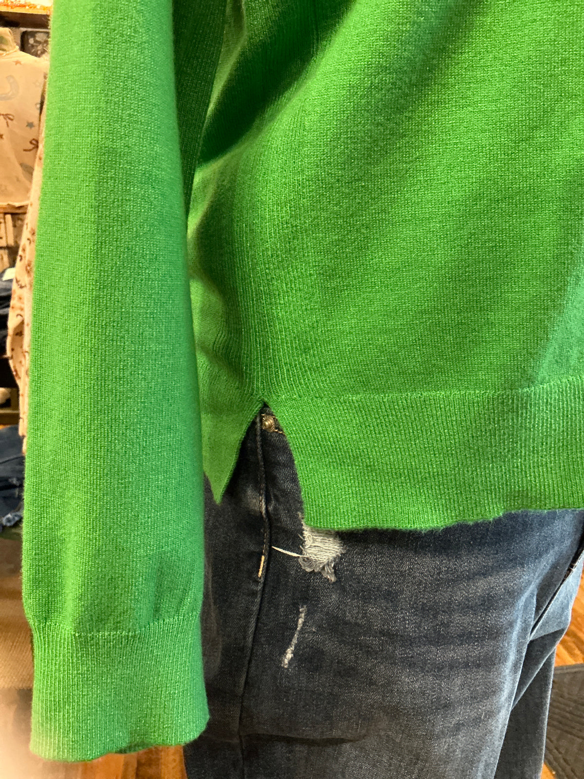 Crew Neck Sweater Kelly Green