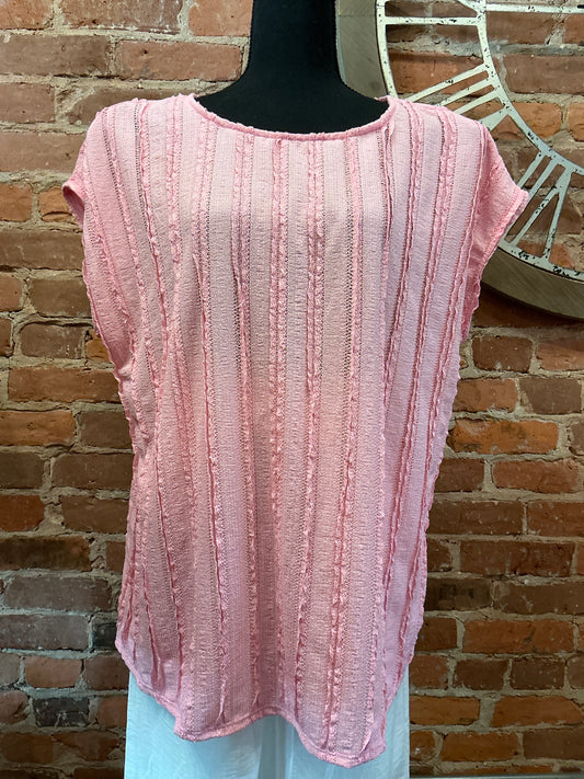 Plus Textured Stripe Top