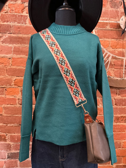 Mock Neck Sweater Teal