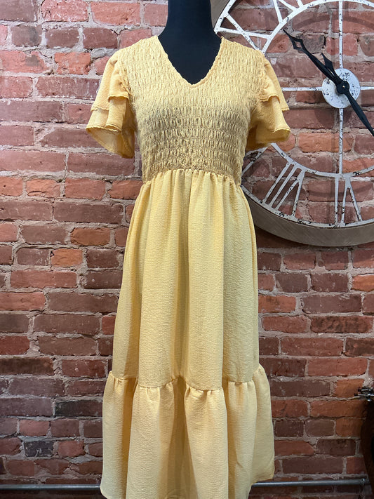 Ruffle Sleeve Sunshine Dress