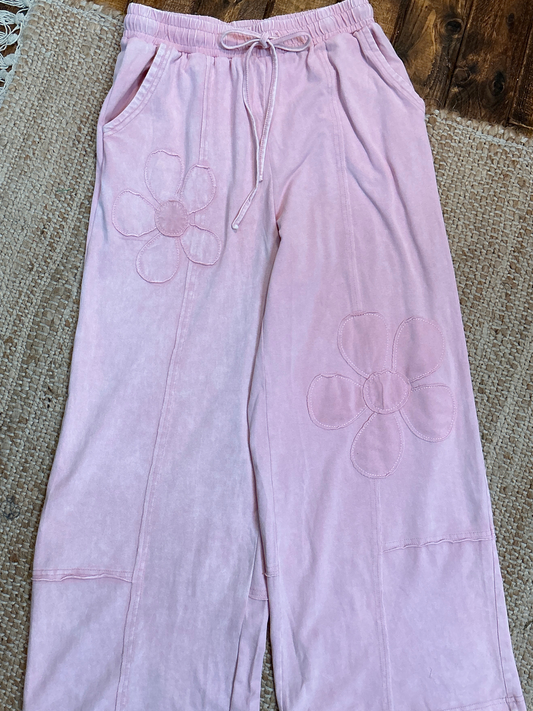 Big Flower Relaxed Fit Pants