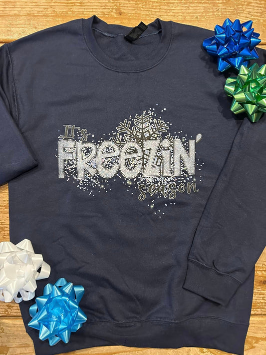 Navy It's Freezin Season Sweatshirt
