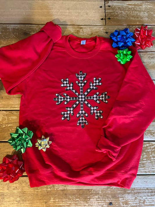 Buffalo Check Snowflake Sweatshirt