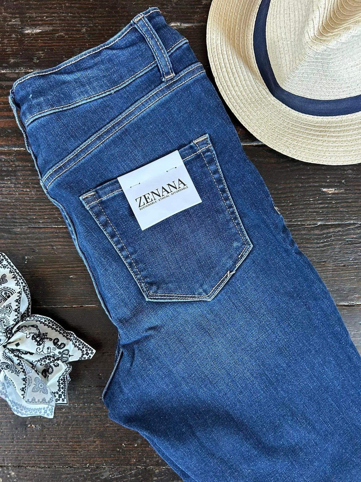 High Waist Skinny Blue Jeans