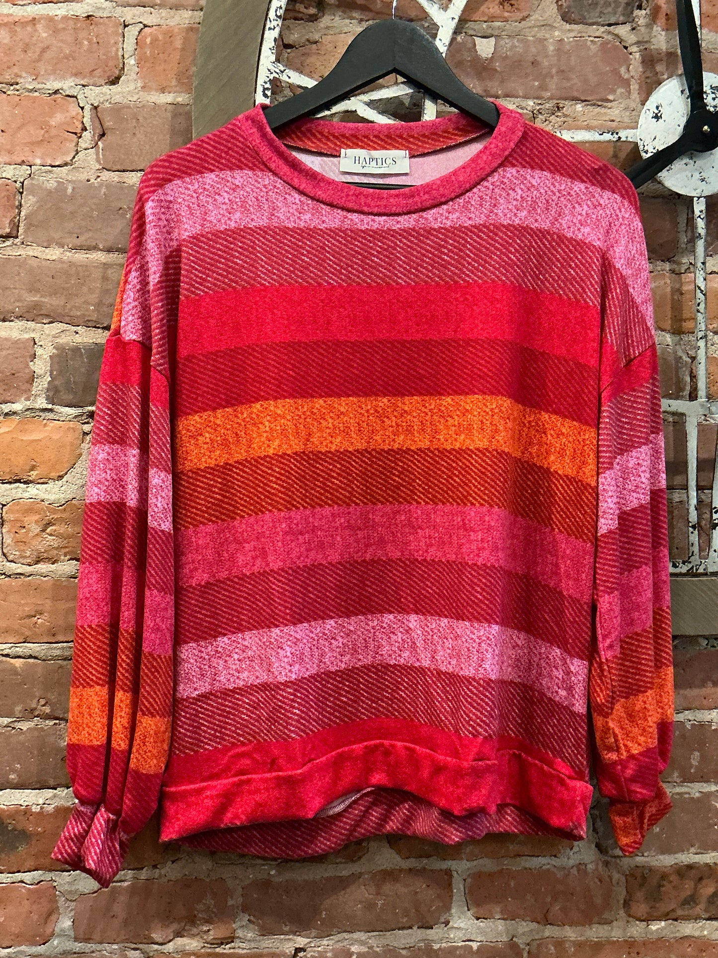Bright Stripe Relaxed Fit Top