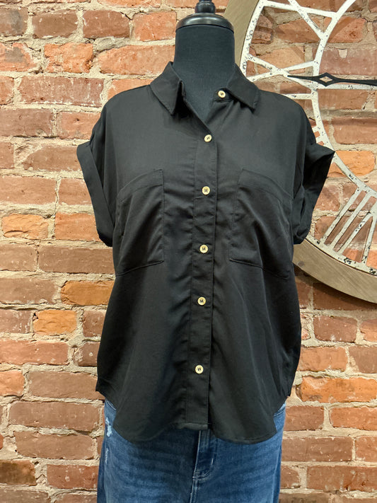 Button Down Collared Top