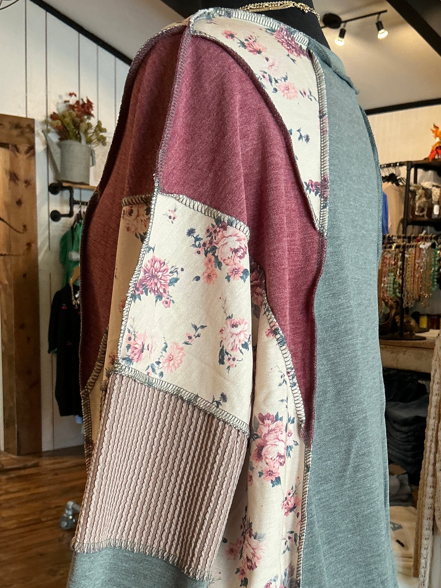 Patchwork Sleeve Top