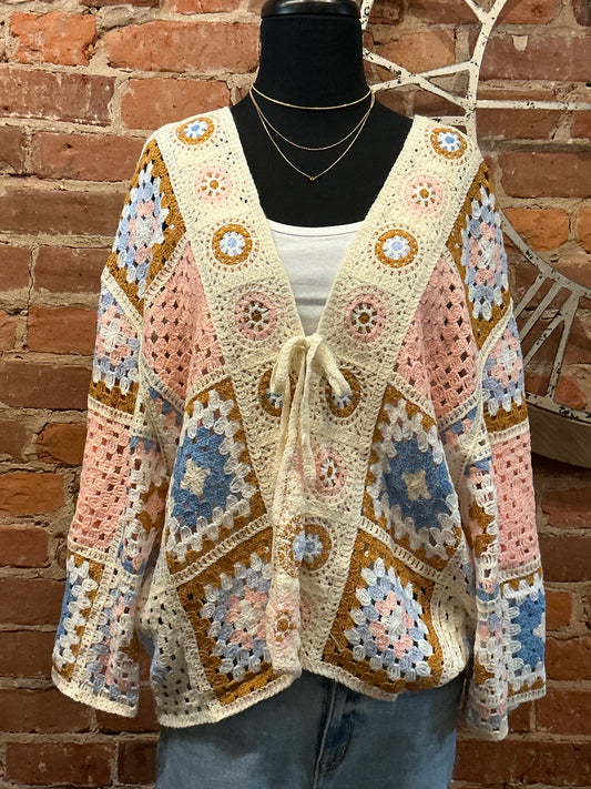 Knit Square Crochet Sweater