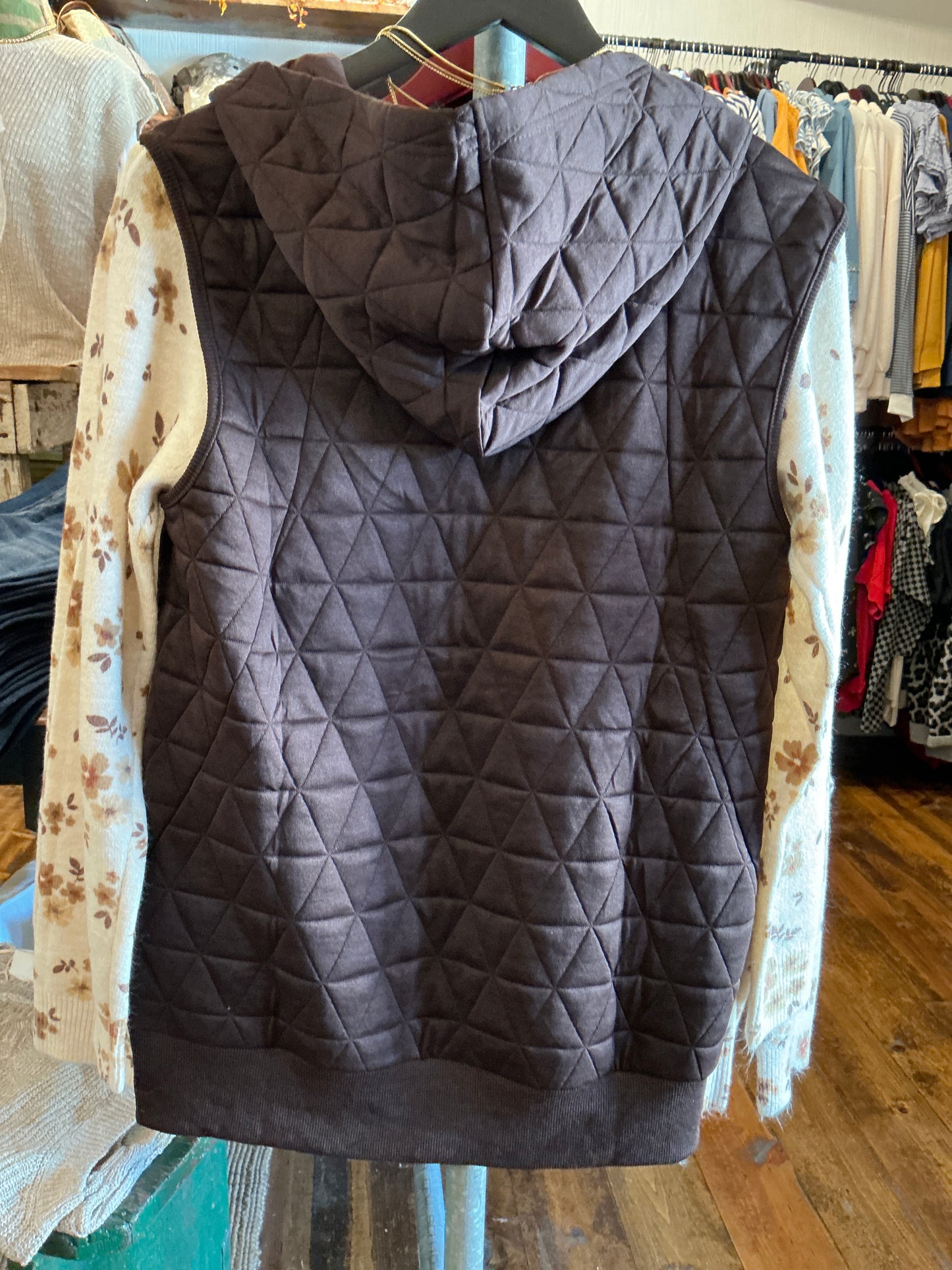 Chocolate Brown Quilted Vest