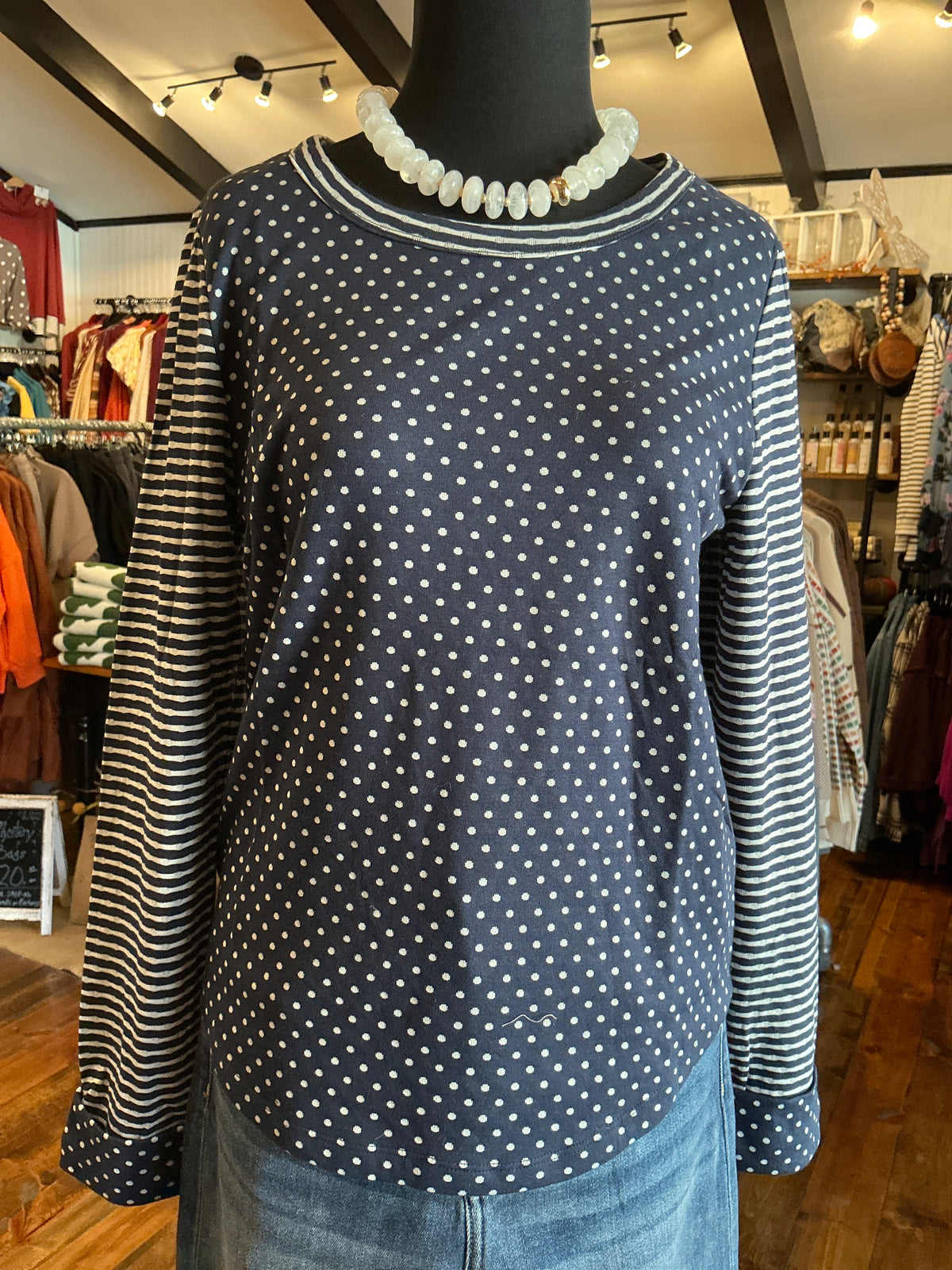 Mini Polkadot & Stripe Top