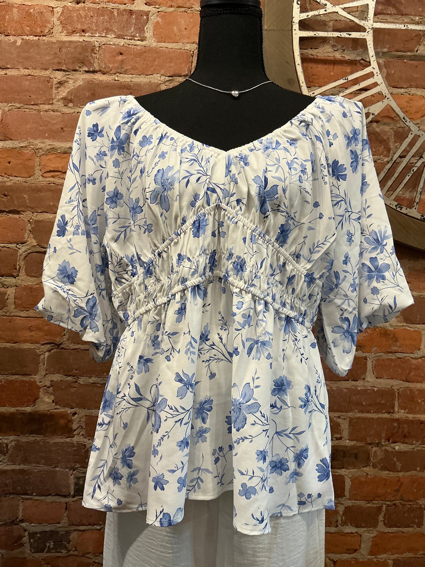 Plus Baby Doll floral Top