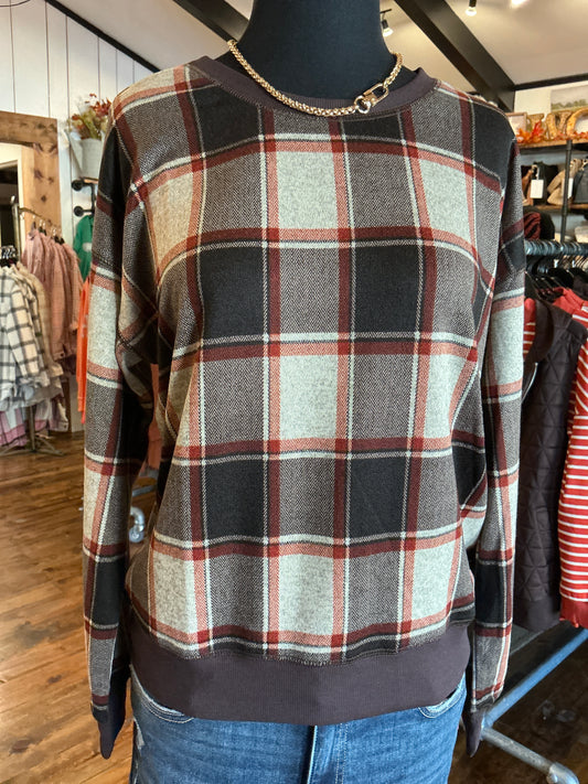 Fall plaid Top