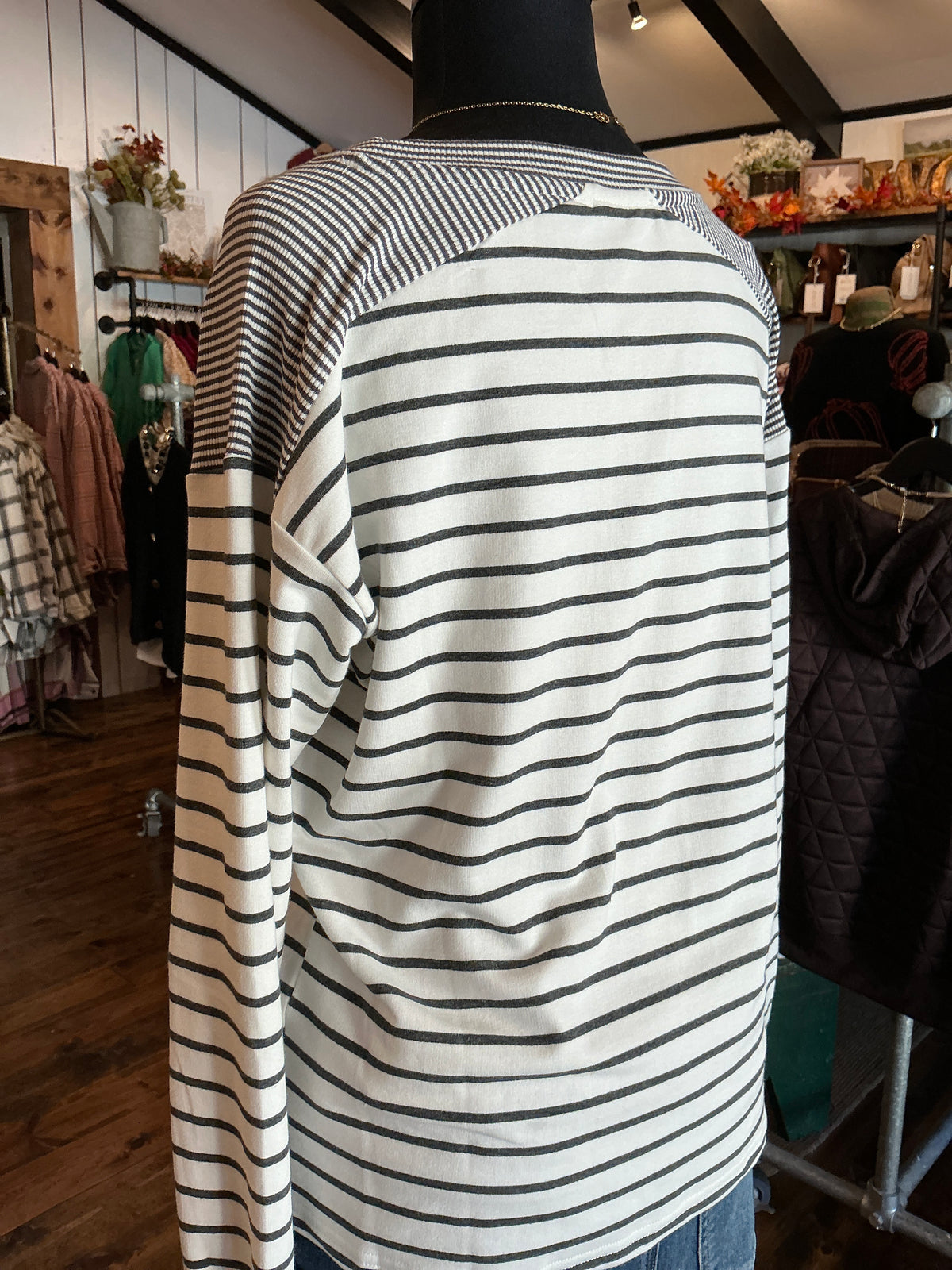 Contrast Stripe Top