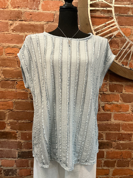 Plus Textured Stripe Top