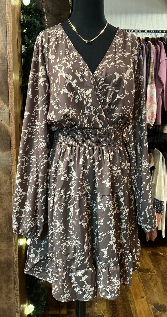 Plus Smocked Waist Midi Dress