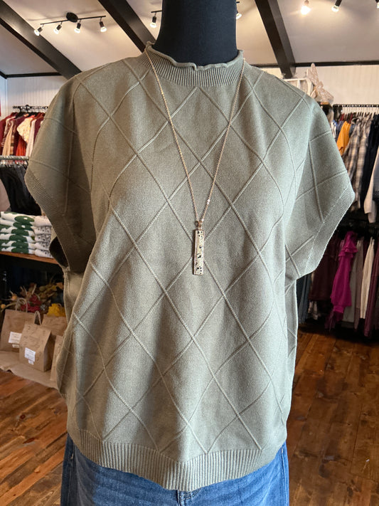 Mock Neck Sweater Vest