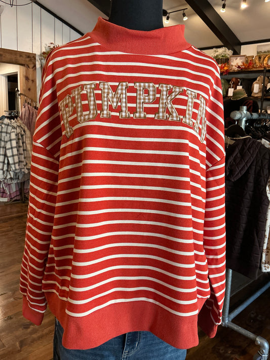 Pumpkin Embroidered Sweatshirt