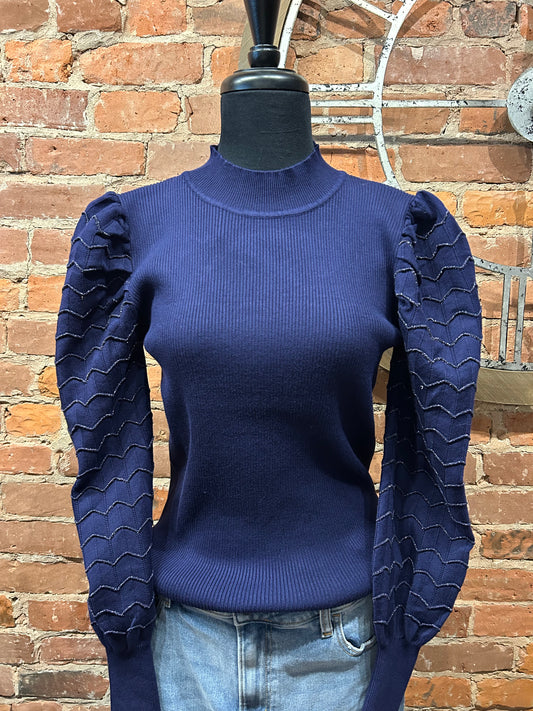 Detailed Puff Sleeve Sweater