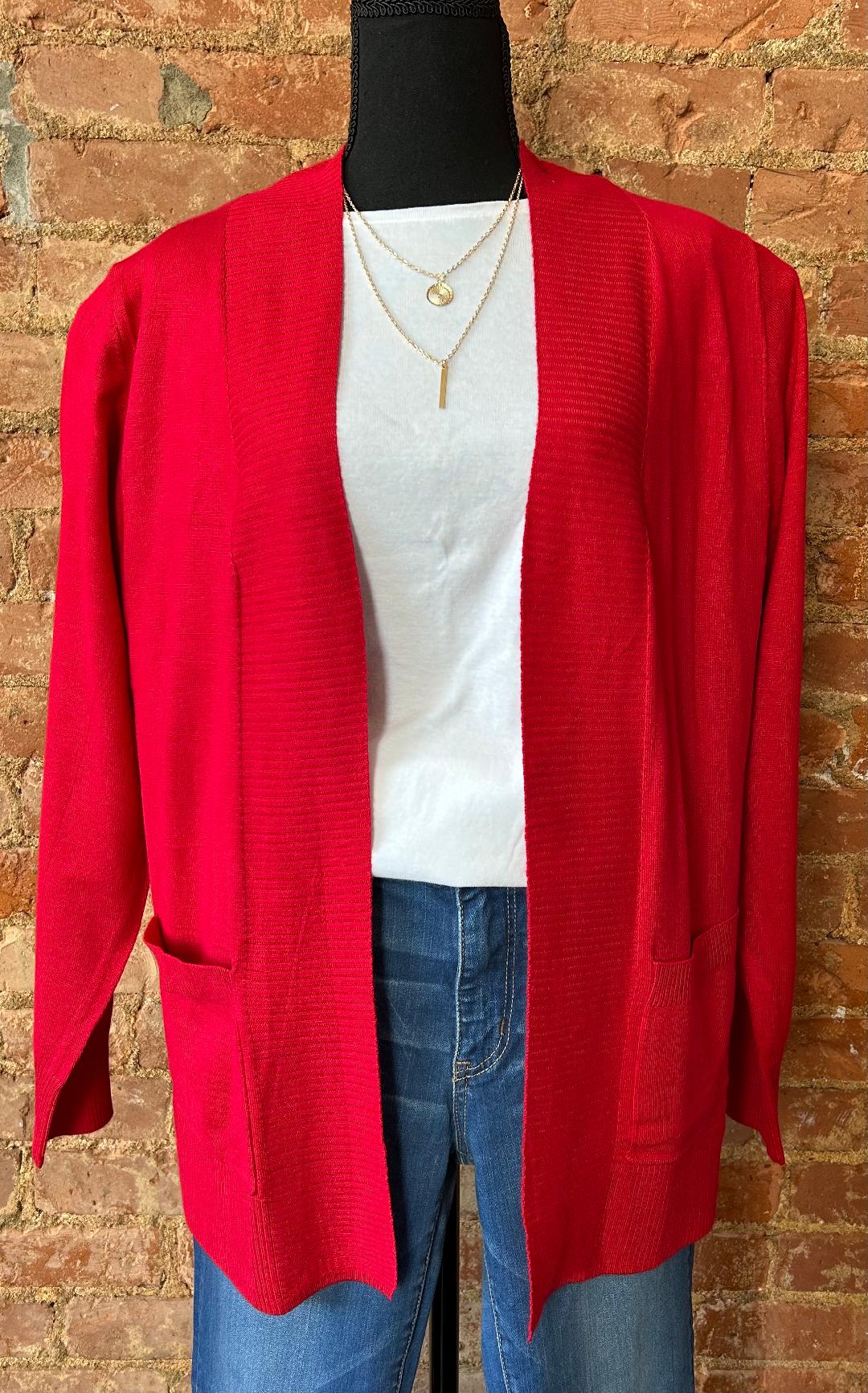 Plus Open Cardigan Sweater