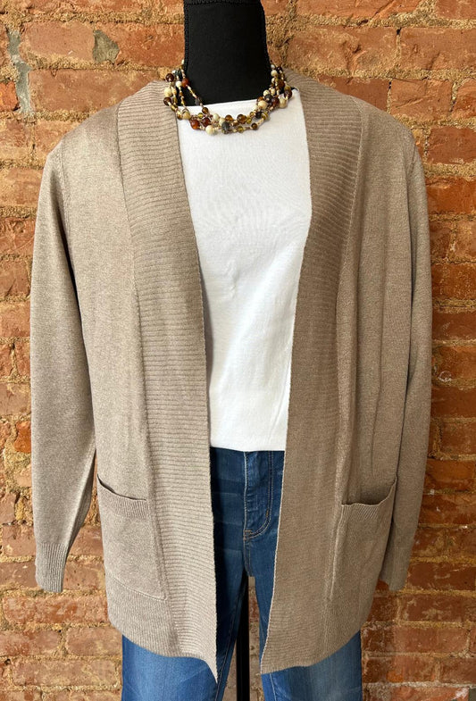Plus Open Cardigan Sweater