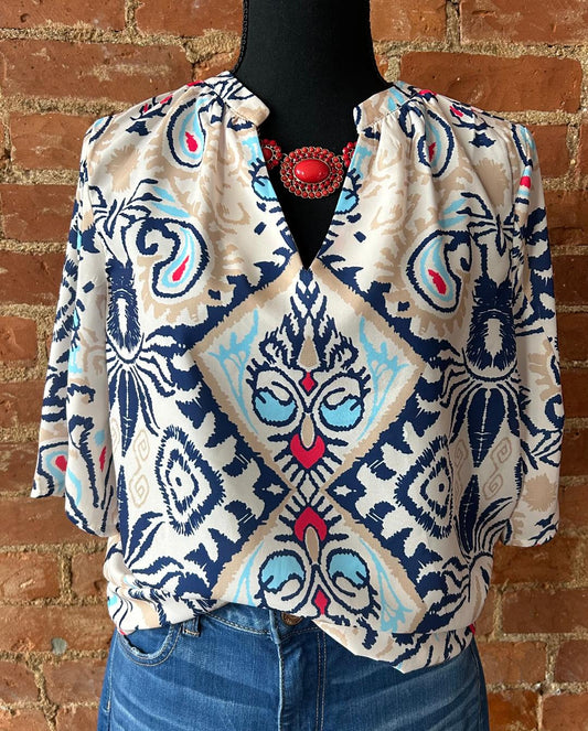 Boho Abstract Blouse