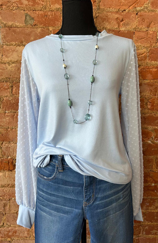Chiffon Swiss Dot Top