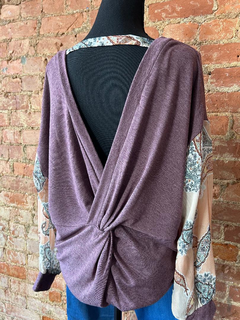 Paisley Top with Back Twist