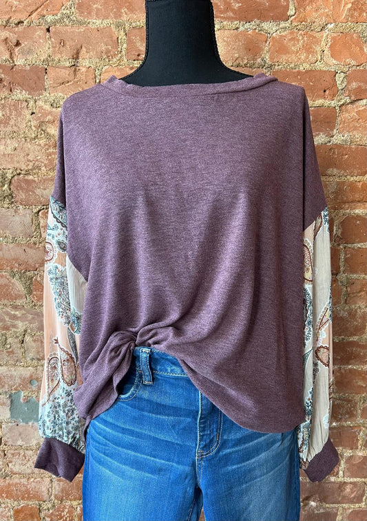 Paisley Top with Back Twist